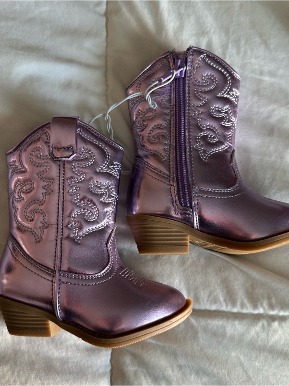 NWT Metallic Purple Baby Girls' Western Cowboy Boots